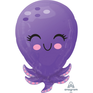 Purple octopus SuperShape balloon