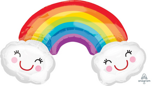 Rainbow cloud SuperShape balloon